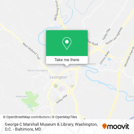 Mapa de George C Marshall Museum & Library