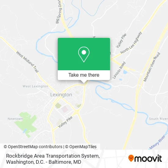 Mapa de Rockbridge Area Transportation System