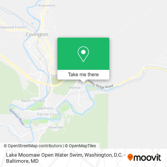 Mapa de Lake Moomaw Open Water Swim