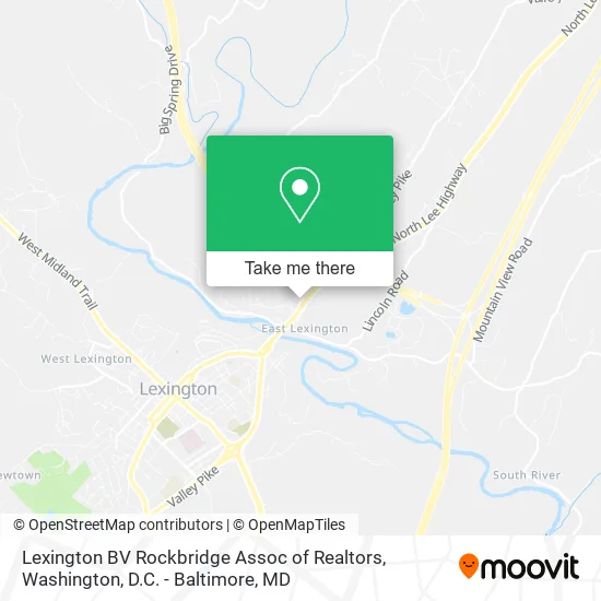Lexington BV Rockbridge Assoc of Realtors map