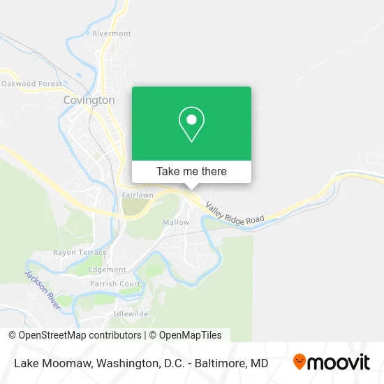 Lake Moomaw map