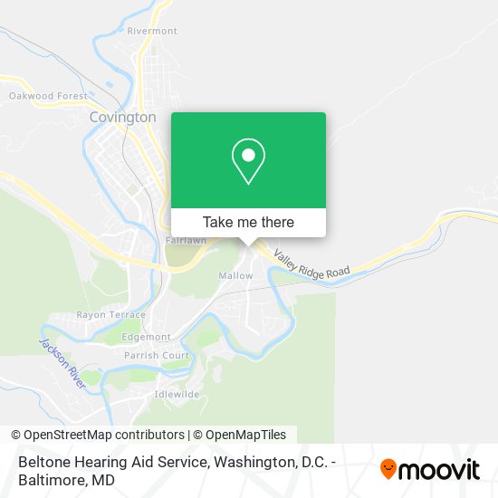 Mapa de Beltone Hearing Aid Service