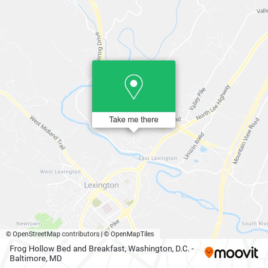 Frog Hollow Bed and Breakfast map