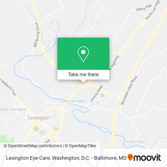 Lexington Eye Care map