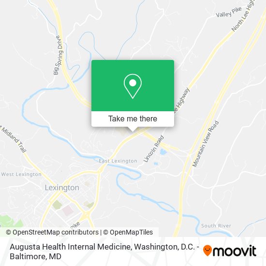 Augusta Health Internal Medicine map
