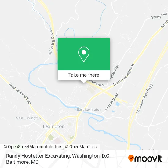 Randy Hostetter Excavating map