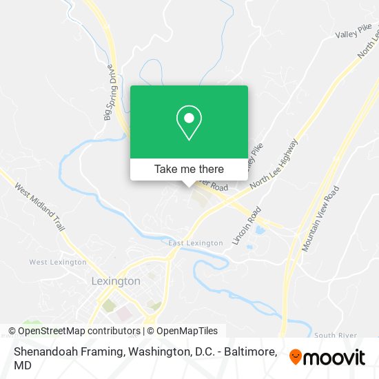 Mapa de Shenandoah Framing