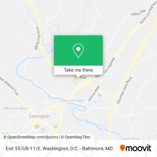 Exit 55/US-11/E map