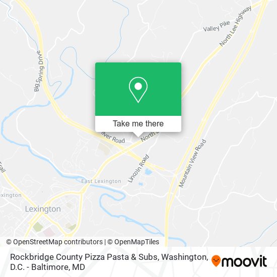 Rockbridge County Pizza Pasta & Subs map
