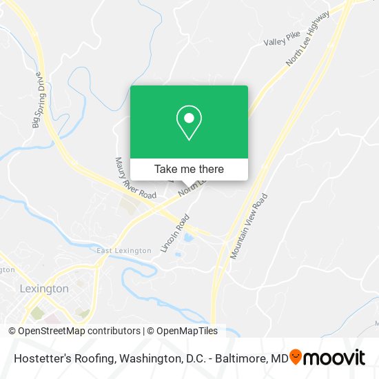 Mapa de Hostetter's Roofing