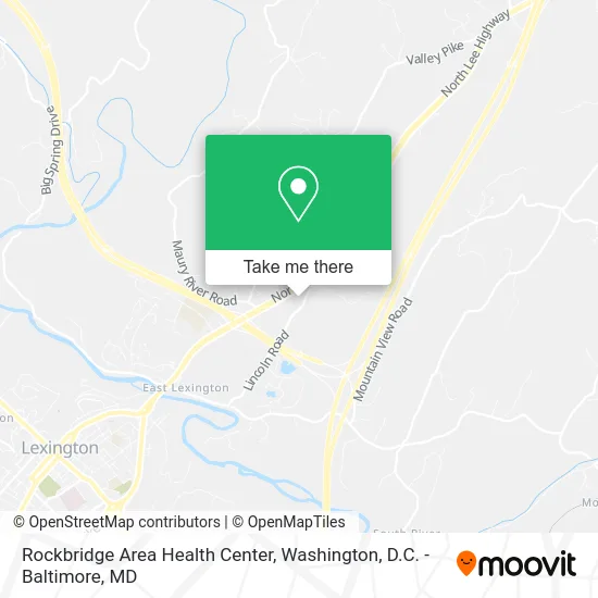 Rockbridge Area Health Center map