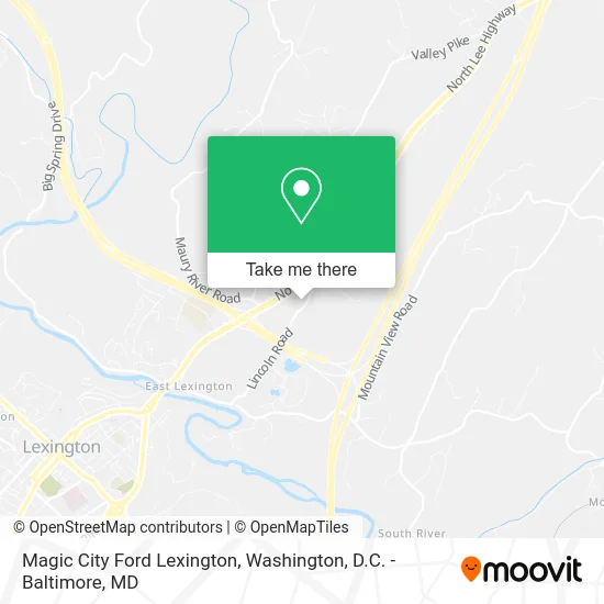 Magic City Ford Lexington map