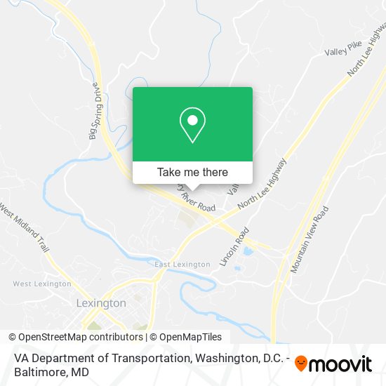 Mapa de VA Department of Transportation