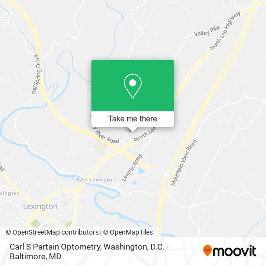 Carl S Partain Optometry map