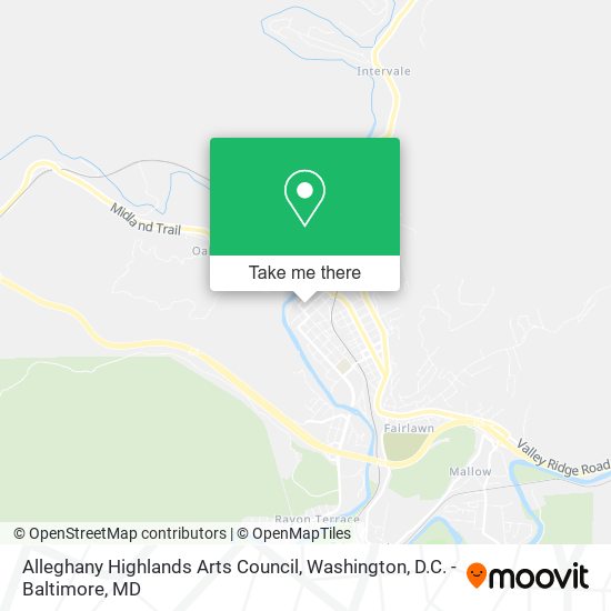 Alleghany Highlands Arts Council map