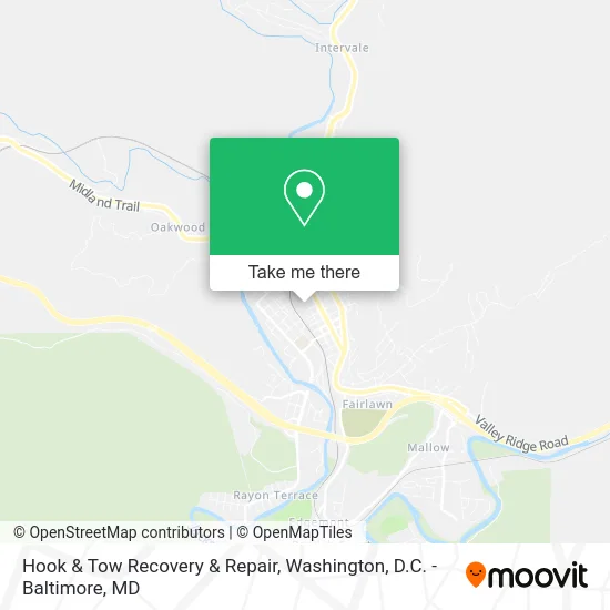 Hook & Tow Recovery & Repair map