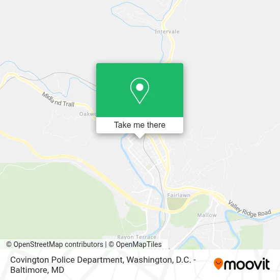 Covington Police Department map