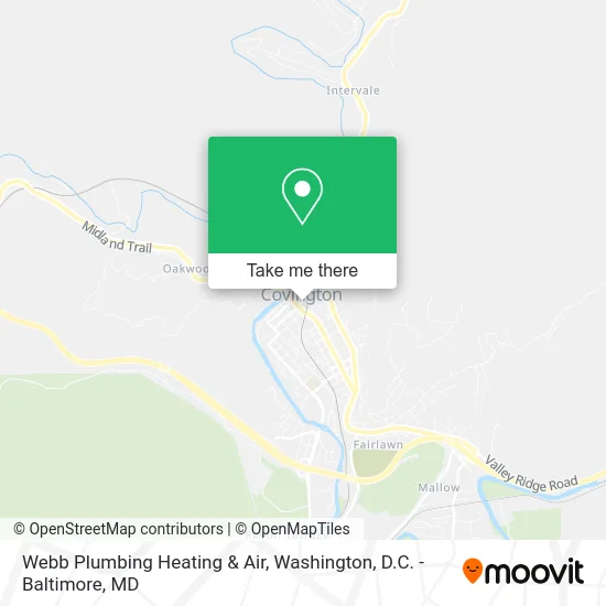 Webb Plumbing Heating & Air map