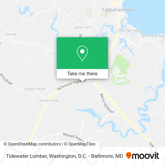 Tidewater Lumber map
