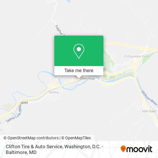 Clifton Tire & Auto Service map