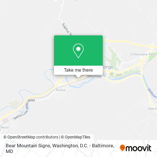 Mapa de Bear Mountain Signs