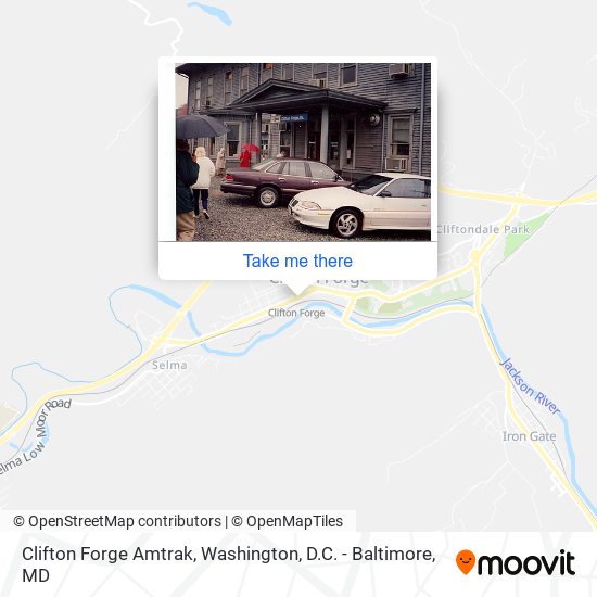 Clifton Forge Amtrak map