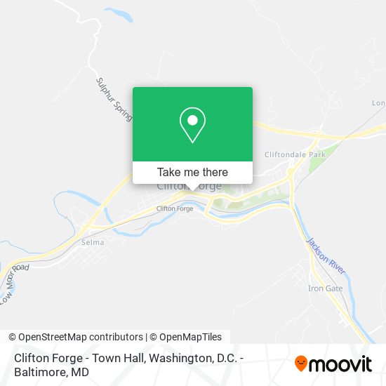 Clifton Forge - Town Hall map
