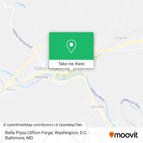 Bella Pizza Clifton Forge map