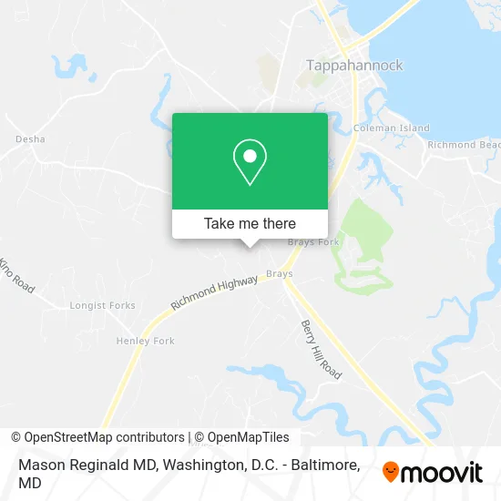 Mason Reginald MD map