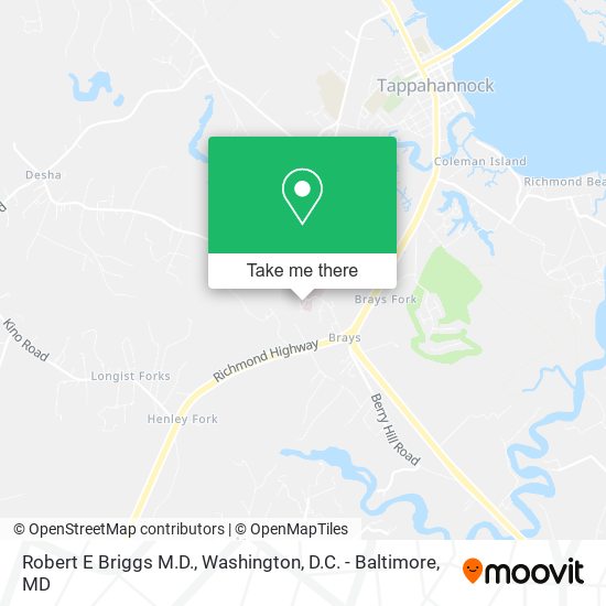 Robert E Briggs M.D. map