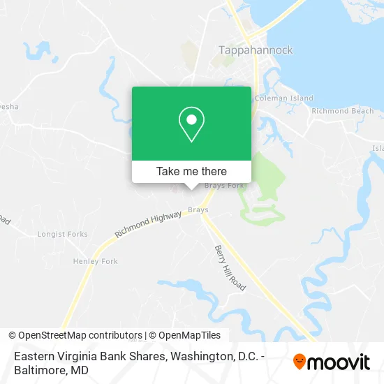 Mapa de Eastern Virginia Bank Shares