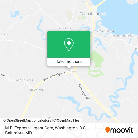 M.D. Express Urgent Care map