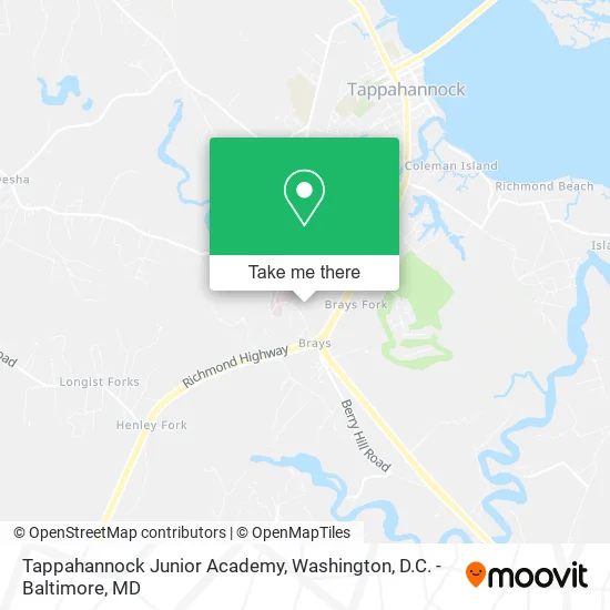 Mapa de Tappahannock Junior Academy