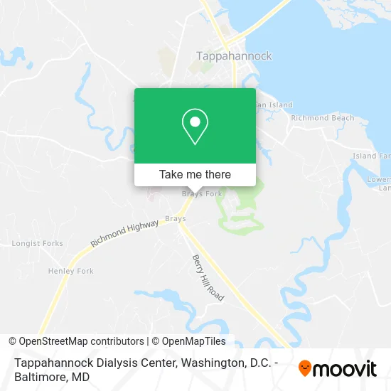 Tappahannock Dialysis Center map