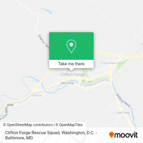 Clifton Forge Rescue Squad map