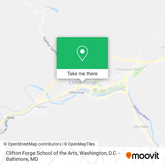 Clifton Forge School of the Arts map