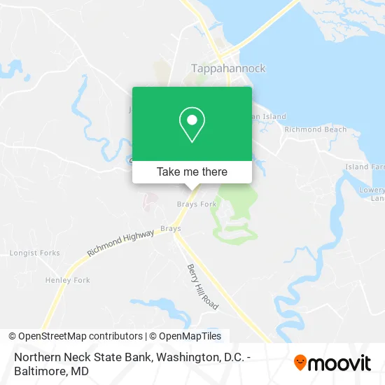 Northern Neck State Bank map
