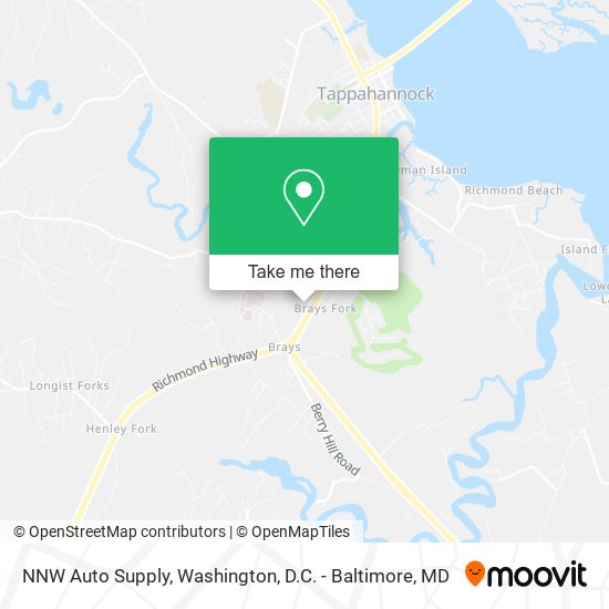 Mapa de NNW Auto Supply