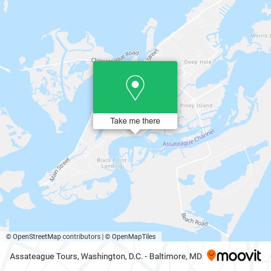 Mapa de Assateague Tours