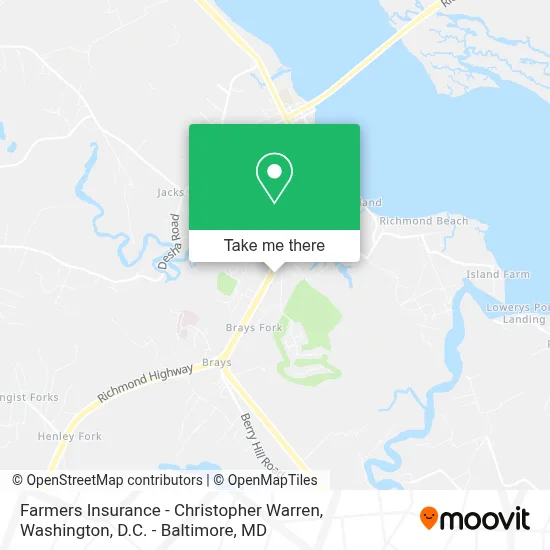 Farmers Insurance - Christopher Warren map