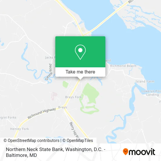 Northern Neck State Bank map