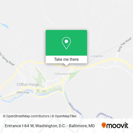 Entrance I-64 W map