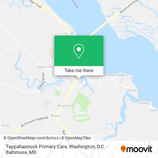 Tappahannock Primary Care map