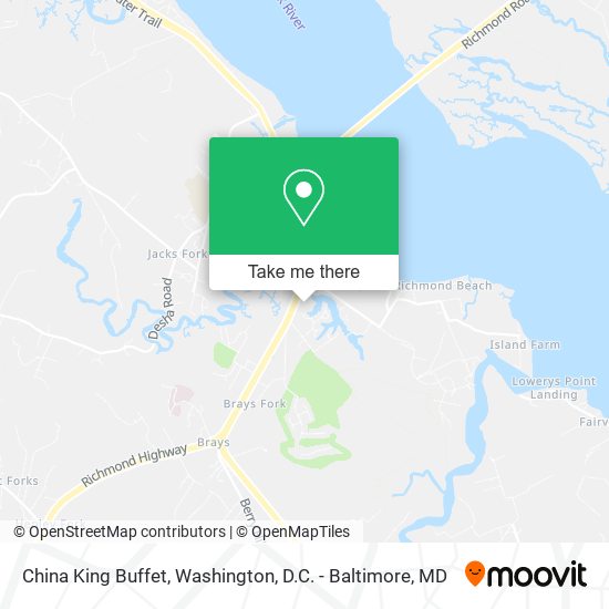 Mapa de China King Buffet