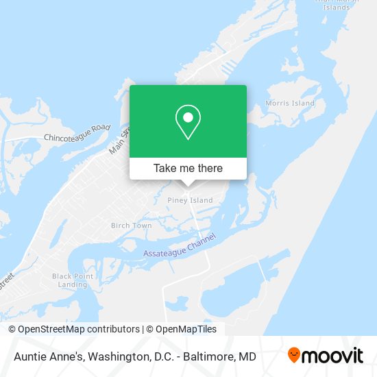 Auntie Anne's map