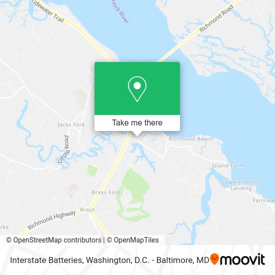 Interstate Batteries map