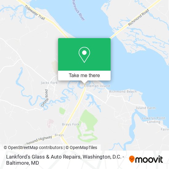 Mapa de Lankford's Glass & Auto Repairs