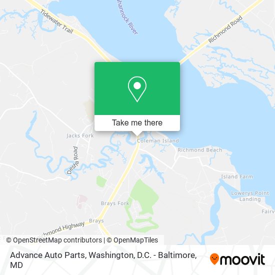 Advance Auto Parts map