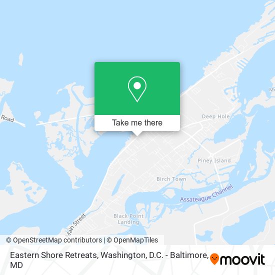 Mapa de Eastern Shore Retreats