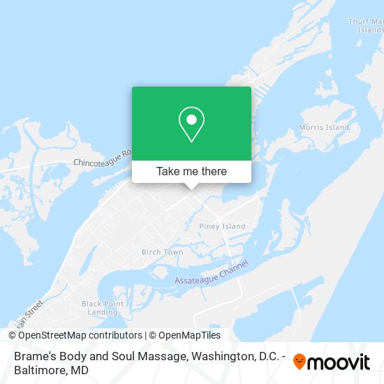 Brame's Body and Soul Massage map